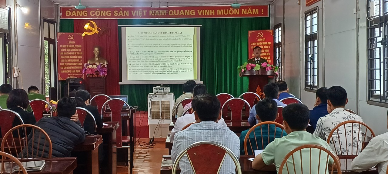 UBND xã Nậm Ban phối hợp với Công an huyện Mèo Vạc tổ chức Hội nghị tập huấn, huấn luyện PCCC & CNCH năm 2023